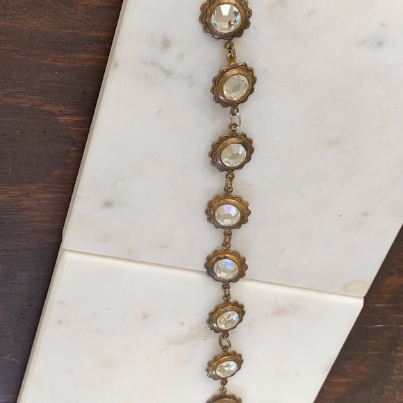 Rhinestone and gold-tone bracelet - Picture 1 of 3